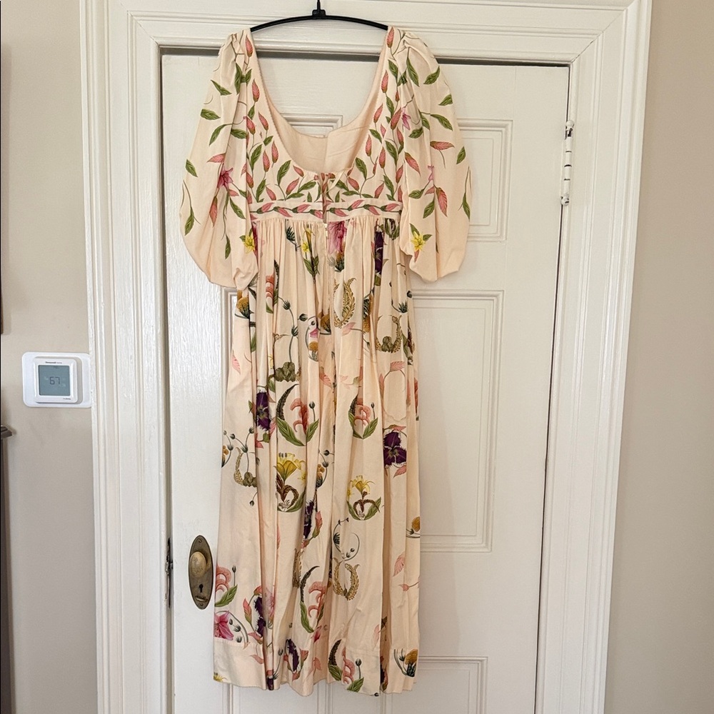 Agua by Agua Bendita Floral Maxi Dress - Cream and Pink - Picture 3 of 4